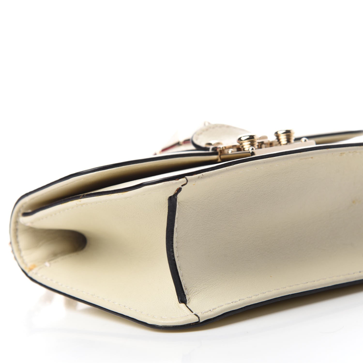 Valentino Garavani Vitello Mini Glam Lock Rockstud Flap White 6 of 12