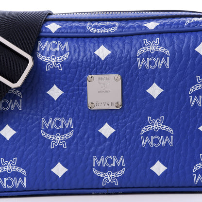 MCM Visetos Dopp Kit Crossbody Blue 8 of 8