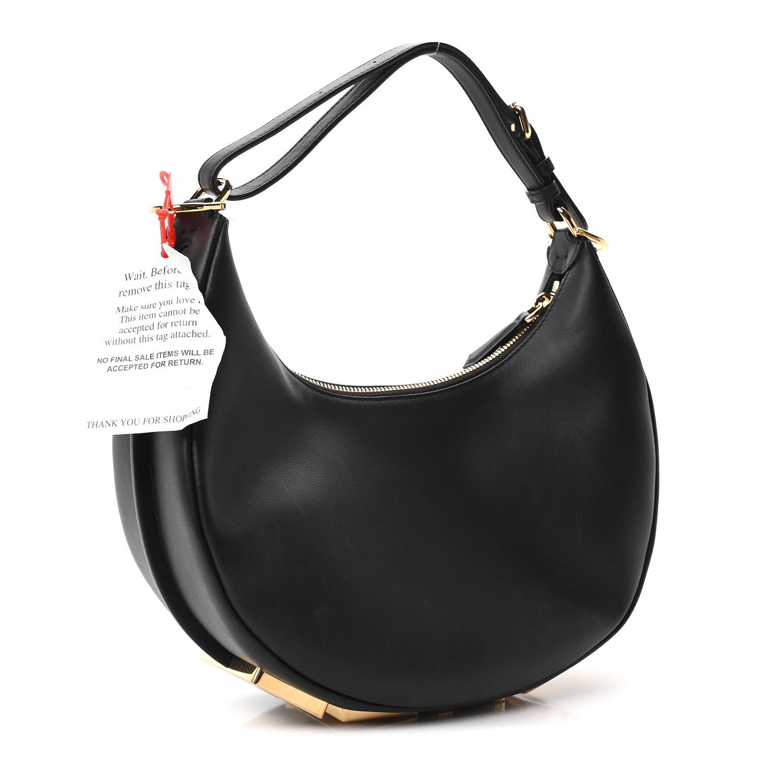 Fendi Vitello Grace Matte Small Fendigraphy Hobo Bag Black 3 of 10
