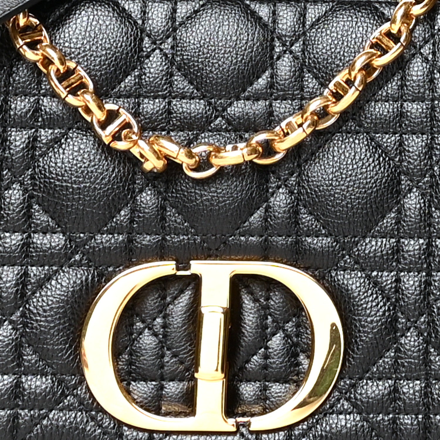 Christian Dior Calfskin Cannage Medium Caro Bag Black 8 of 10