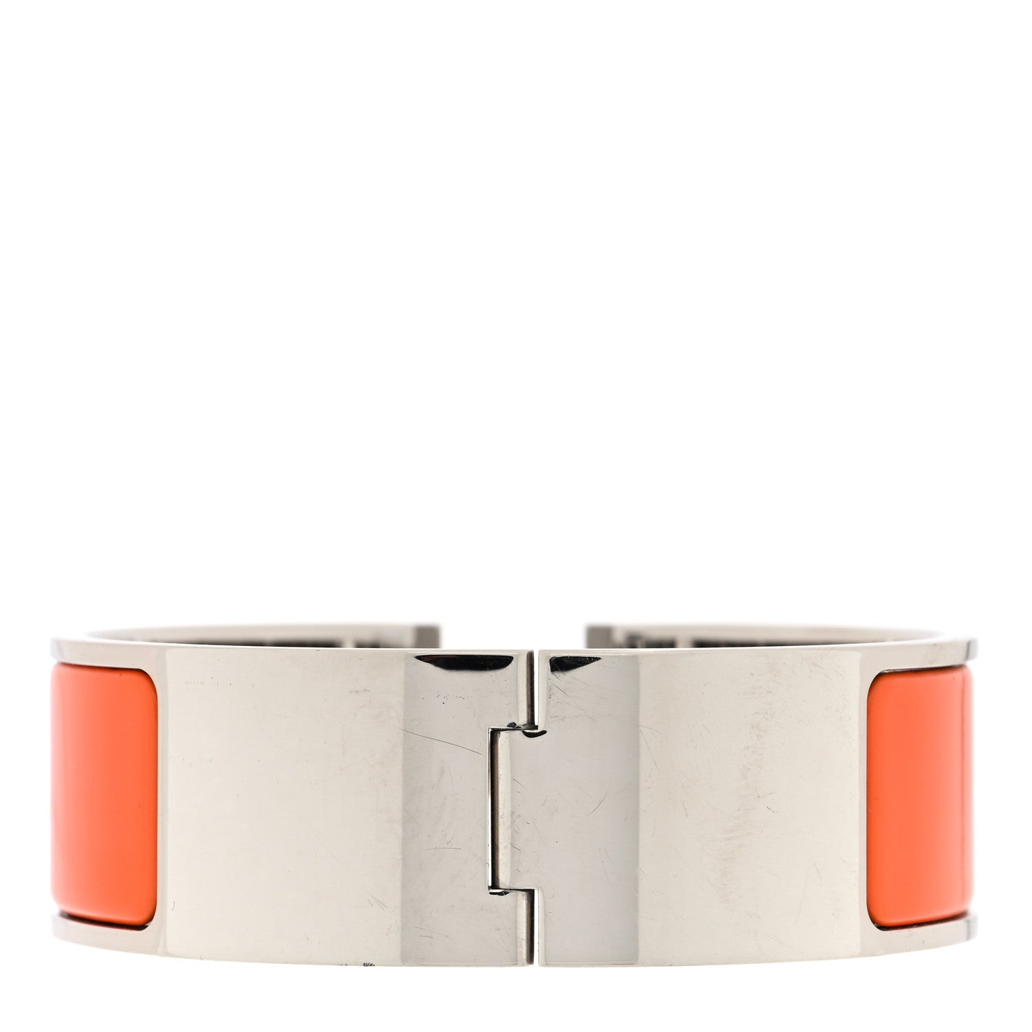 Hermes Enamel Wide Clic Clac H Bracelet PM Orange 3 of 4