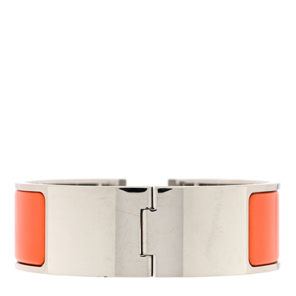 Hermes Enamel Wide Clic Clac H Bracelet PM Orange 3 of 4