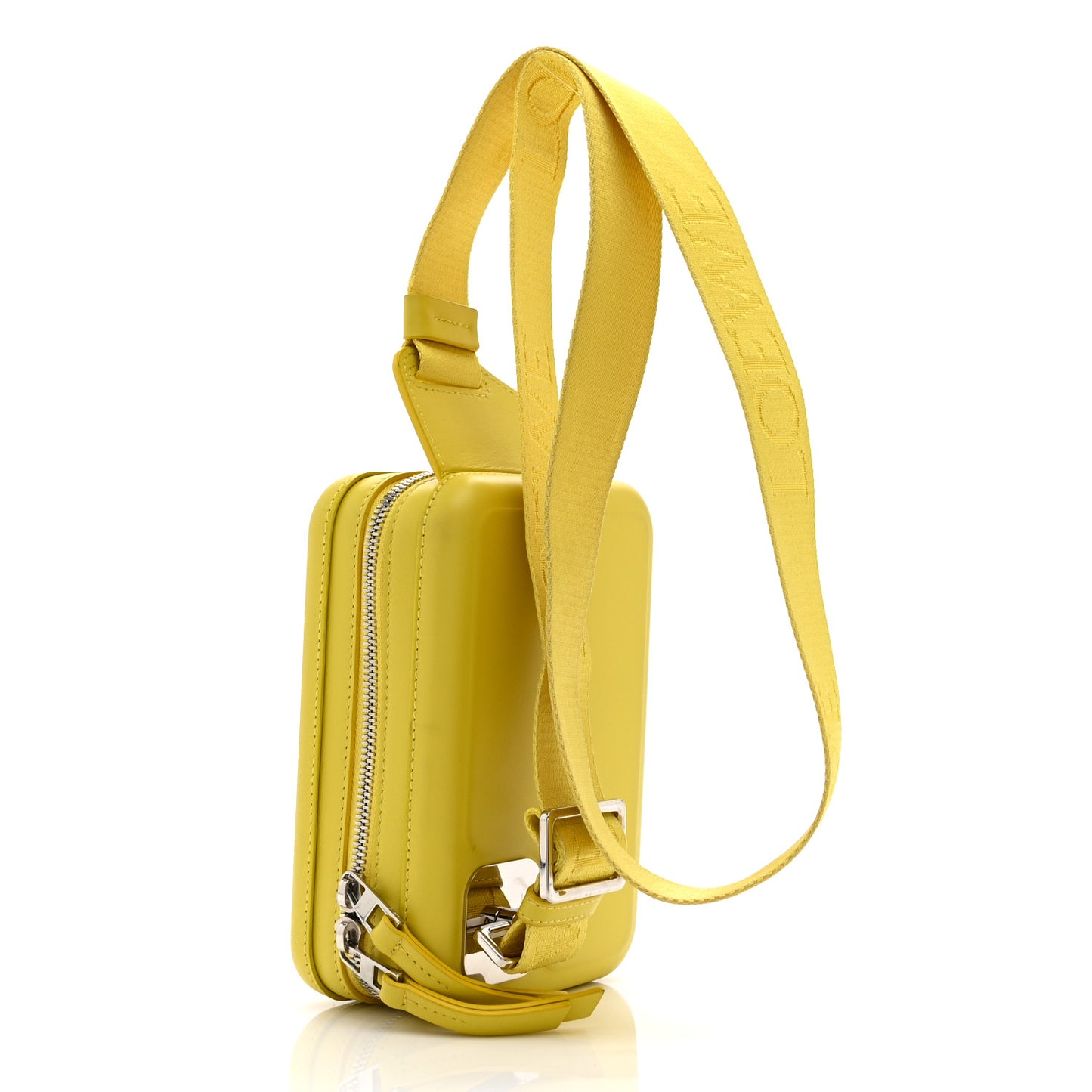 Calfskin Molded Sling Crossbody Bag Yellow