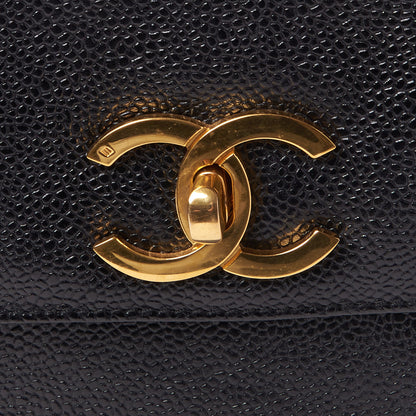 Chanel Caviar Large CC Shoulder Bag Black 6 of 9