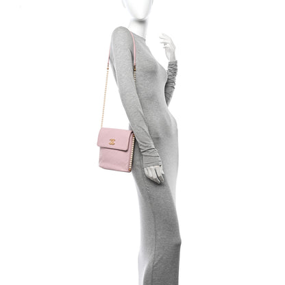Chanel Calfskin Quilted Pearl Small About Pearls Hobo Bag Light Pink 2 of 13