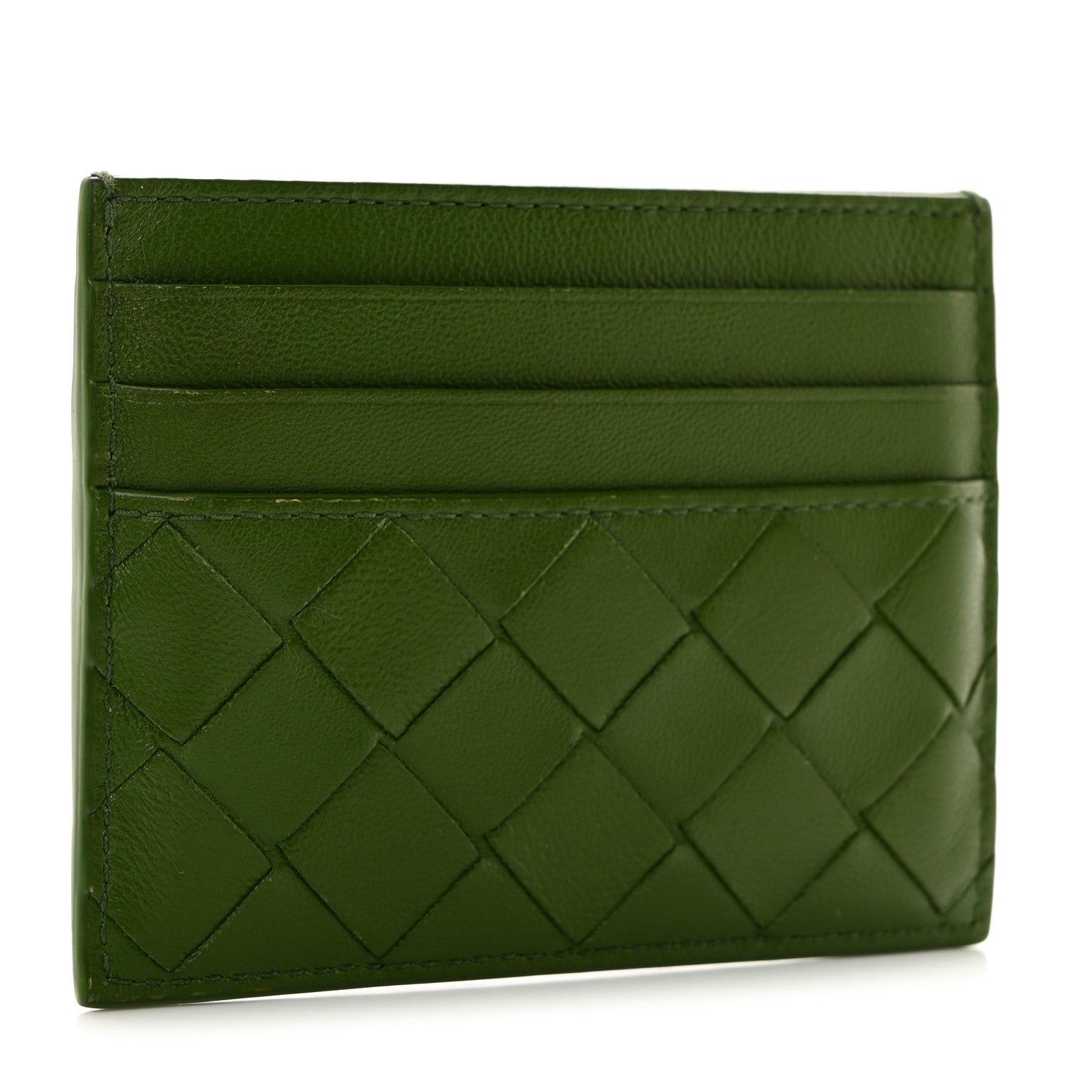 Bottega Veneta Nappa Intrecciato Card Holder Green 3 of 10