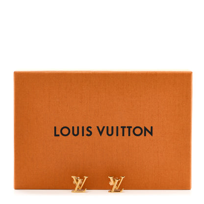 Louis Vuitton Metal LV Iconic Earrings Gold 7 of 7