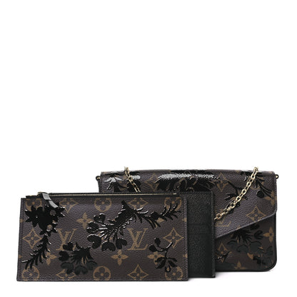 Louis Vuitton Monogram Blossom Pochette Felicie Chain Wallet Black 3 of 15