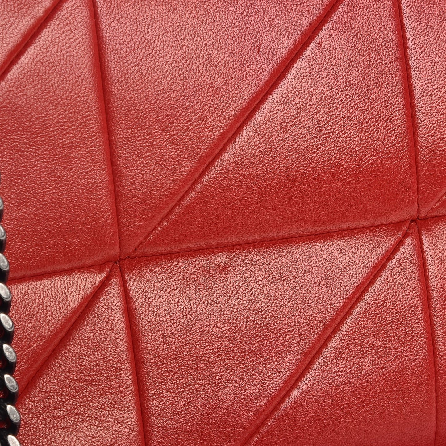 Lambskin Patchwork Monogram Medium Jamie Red