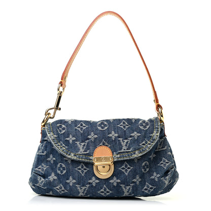 Louis Vuitton Monogram Denim Mini Pleaty Blue 1 of 6
