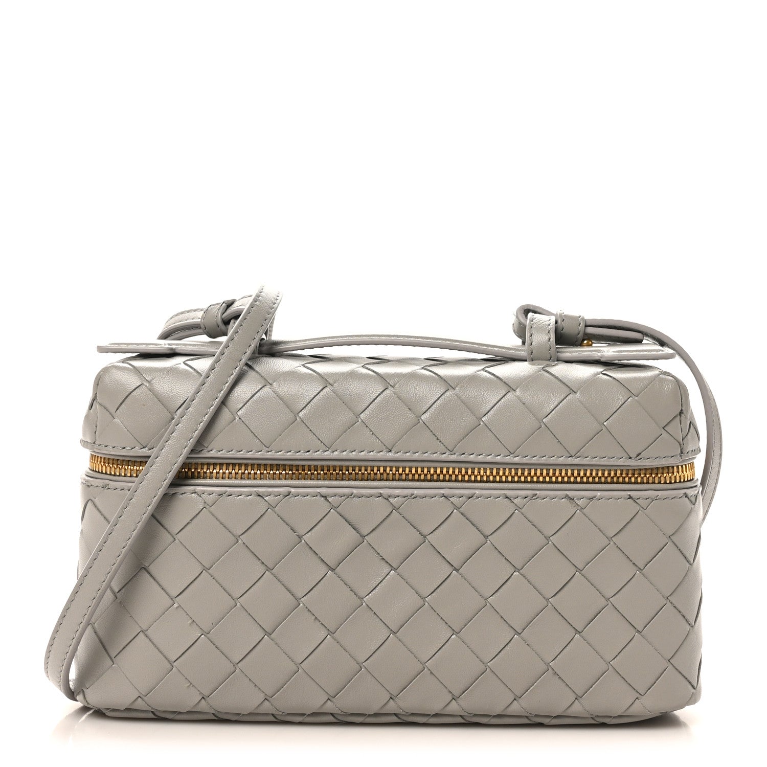 Bottega Veneta Calfskin Intrecciato Bang Bang Vanity Case Limestone 1 of 9