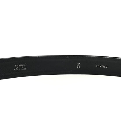 Chanel Embroidered Grosgrain Belt 90 36 Black 3 of 4