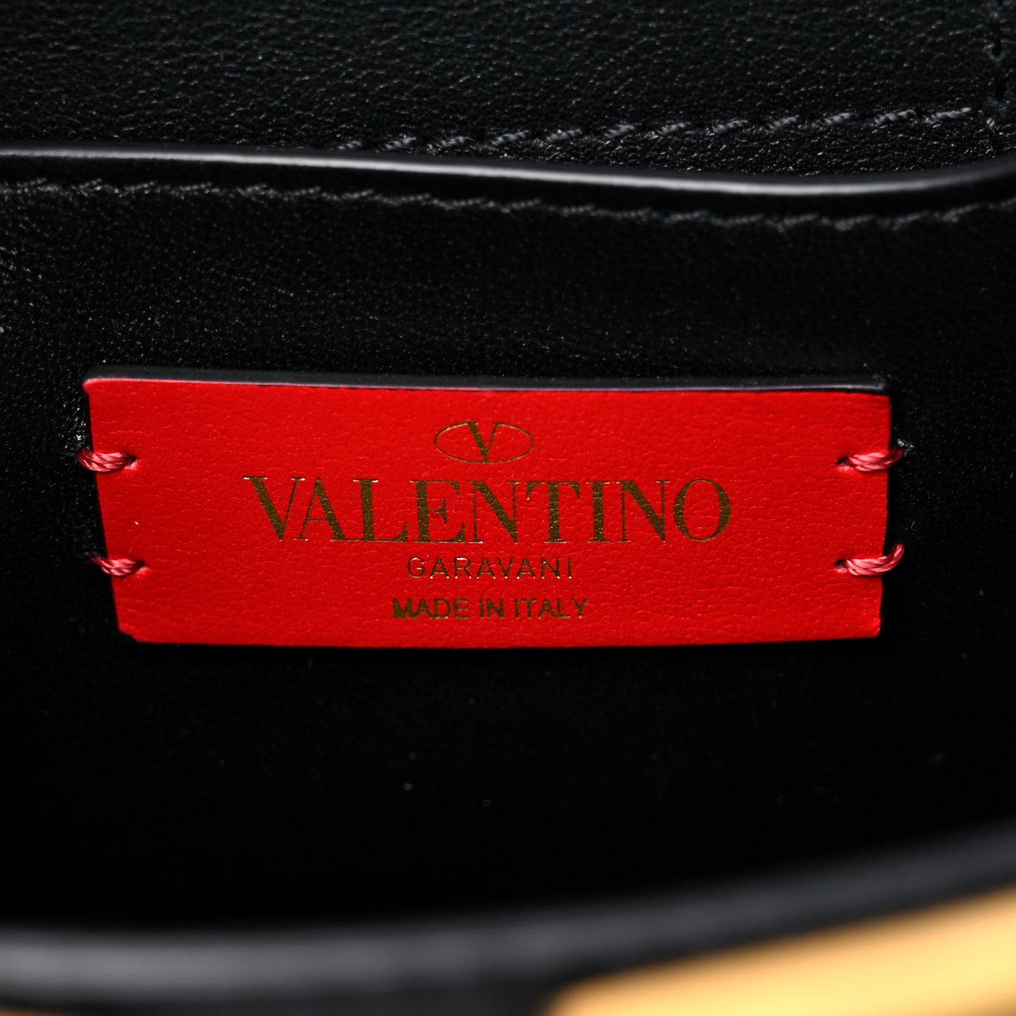 Nappa Stud Sign Bucket Bag Black