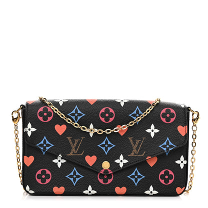 Louis Vuitton Game On Felicie Chain Wallet Black 1 of 10