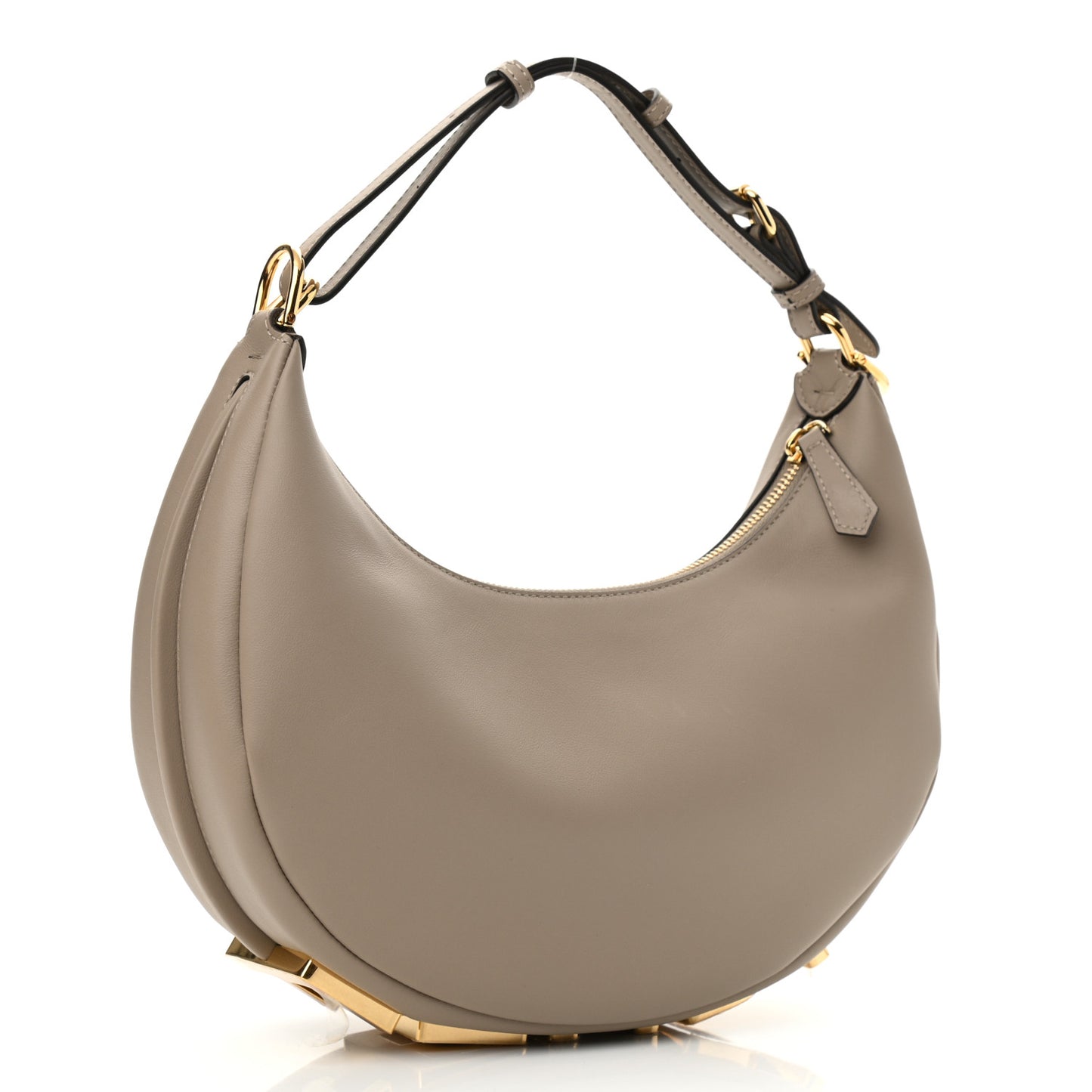 Vitello Grace Matte Small Fendigraphy Hobo Bag Nuvola