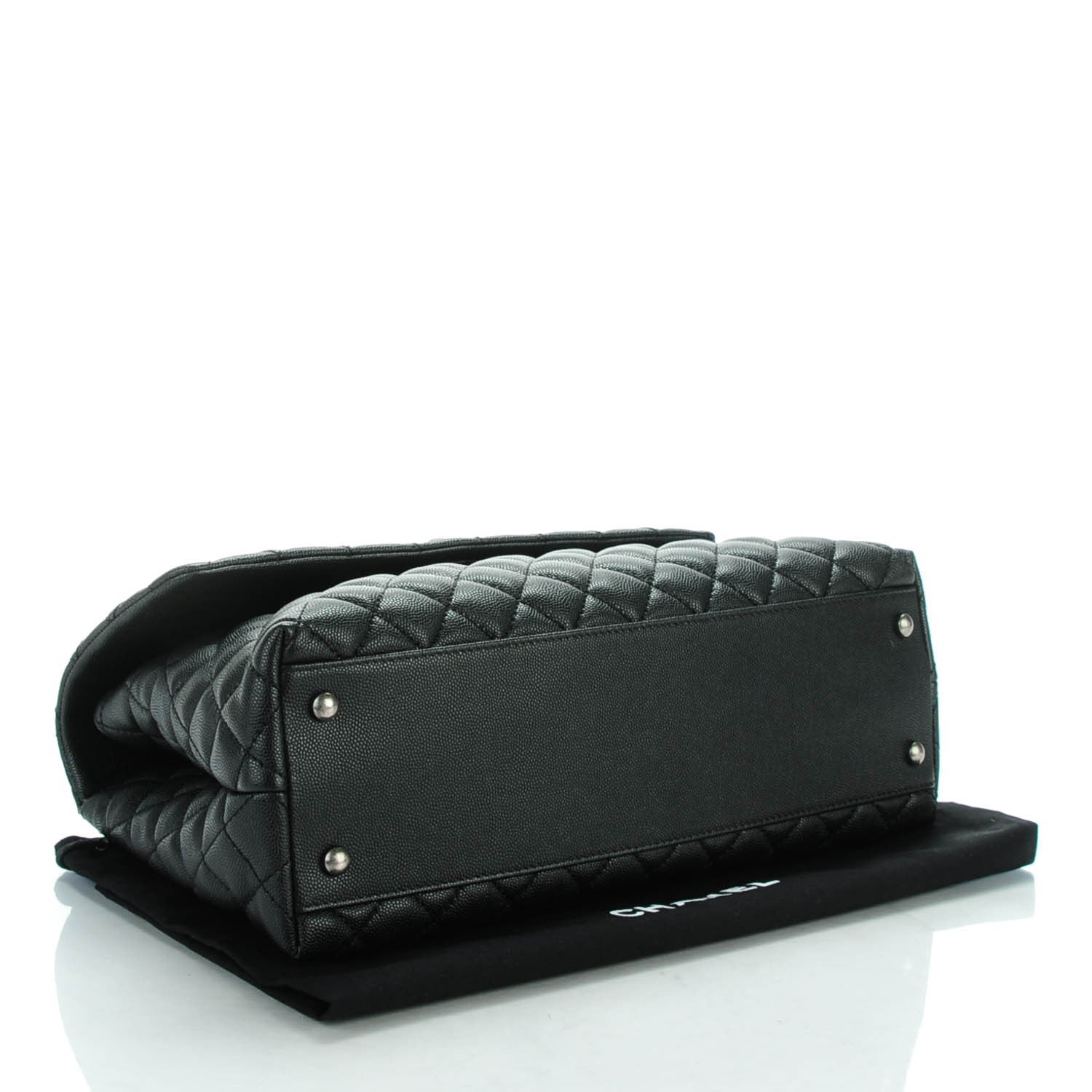 Chanel Caviar Quilted Medium Coco Handle Flap Black 4 of 8