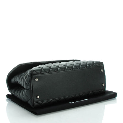 Chanel Caviar Quilted Medium Coco Handle Flap Black 4 of 8
