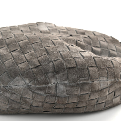 Bottega Veneta Suede Calfskin Intrecciato Teen Jodie Hobo Thunder 10 of 11