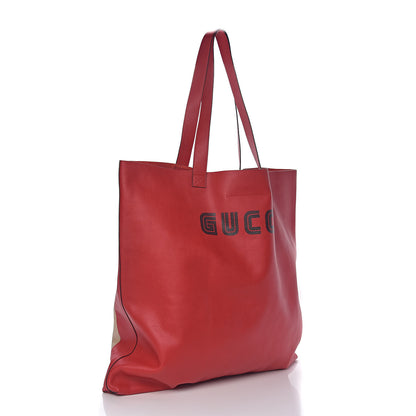 Gucci Calfskin Large Elton John Levon-Goodbye Tote Red 3 of 10