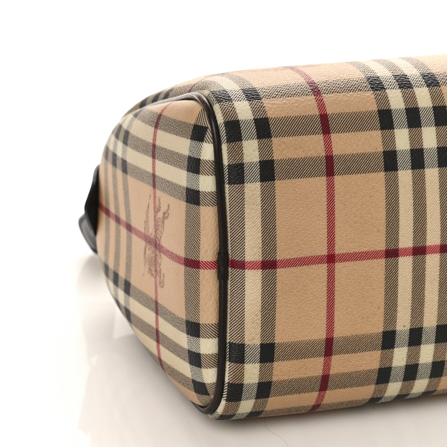 Burberry Haymarket Check Small Chester Bowling Bag Chocolate 9 of 11