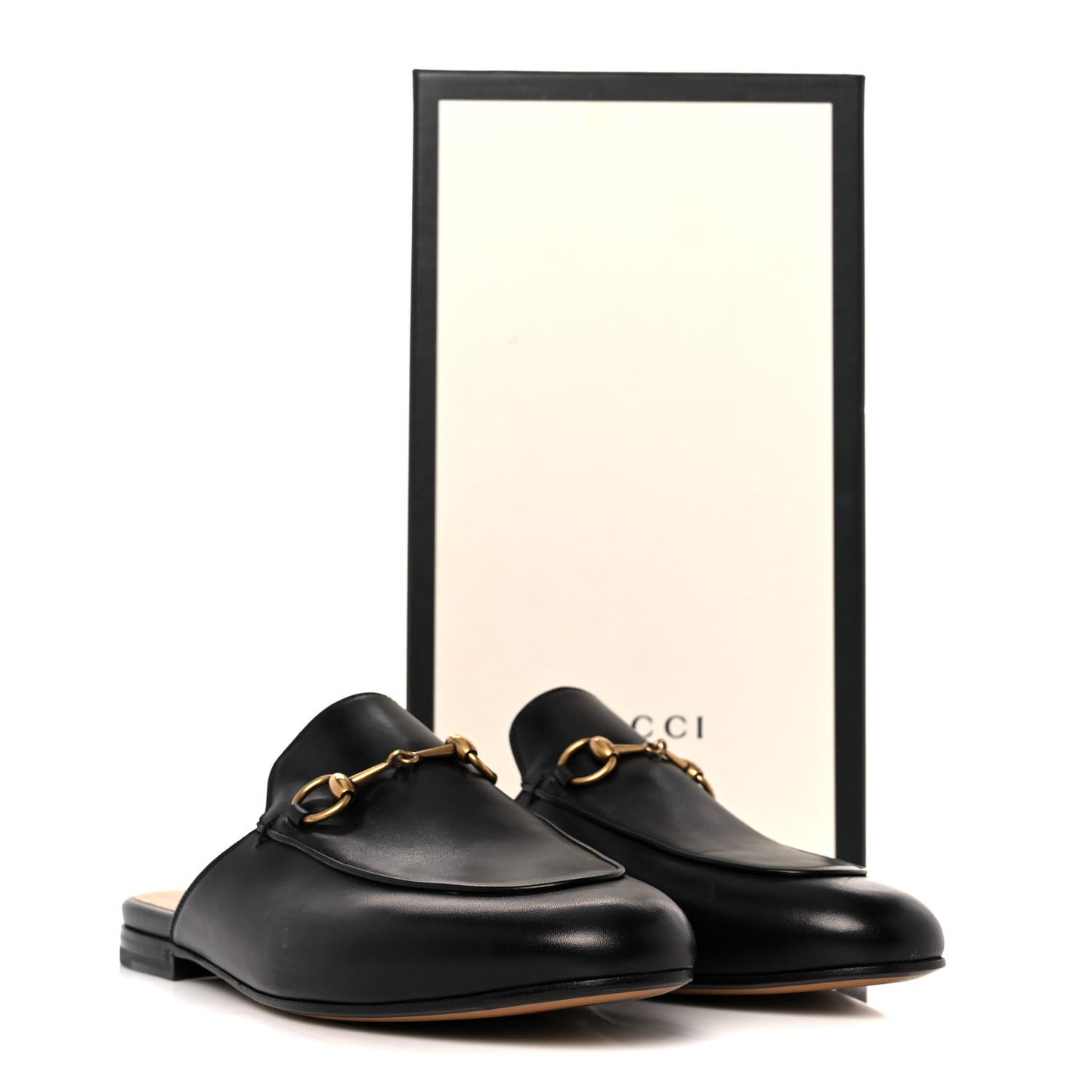 Calfskin Womens Princetown Slippers 38.5 Black