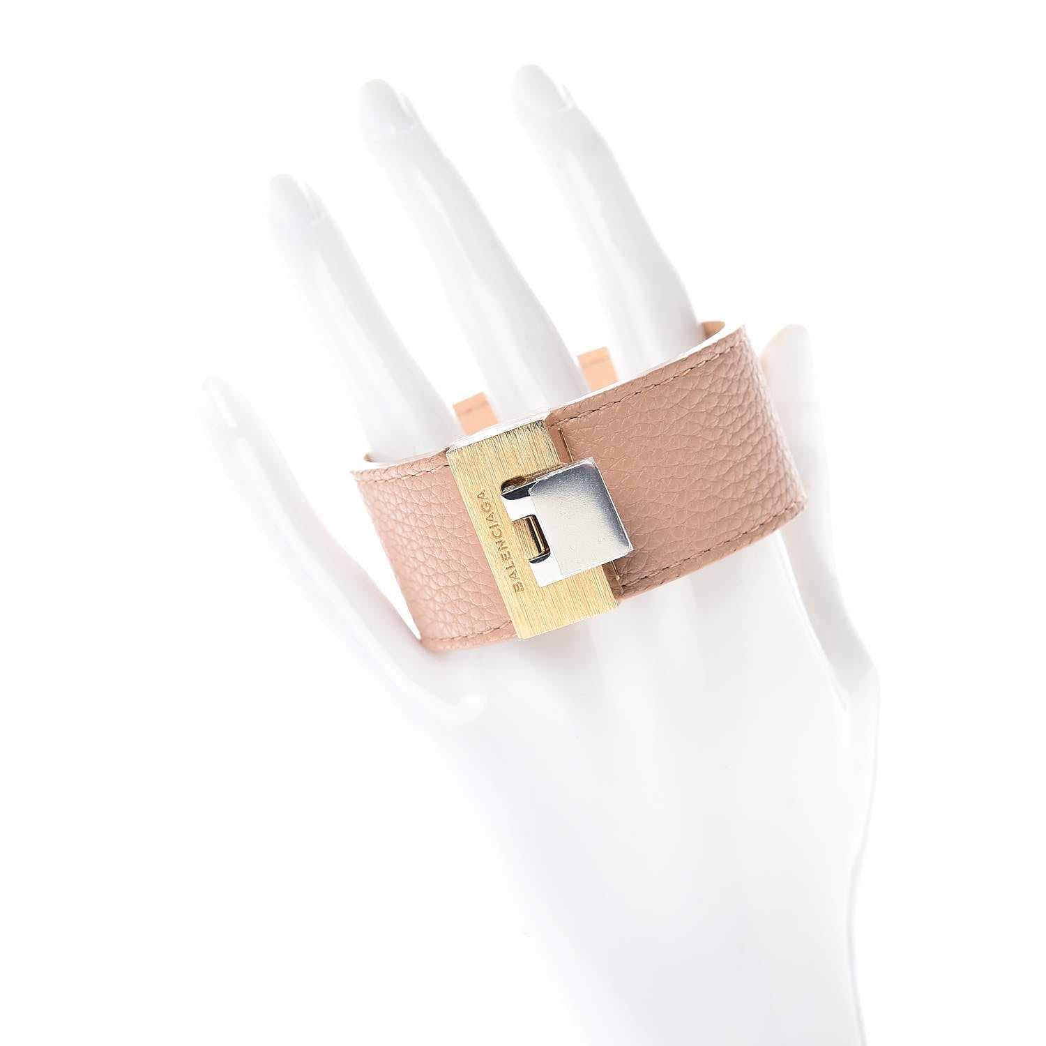 Balenciaga Veau Le Dix Buckle Bracelet Bois De Rose 2 of 6