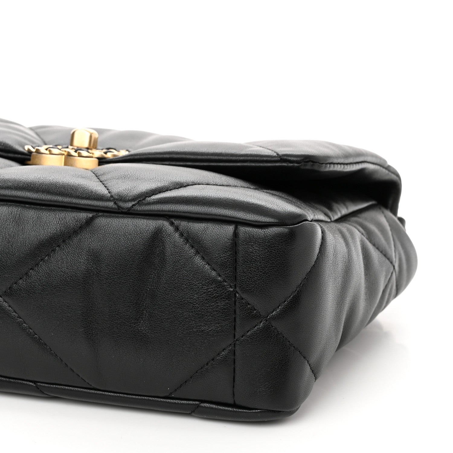 Chanel Goatskin Quilted Medium Chanel 19 Flap Black 10 of 11