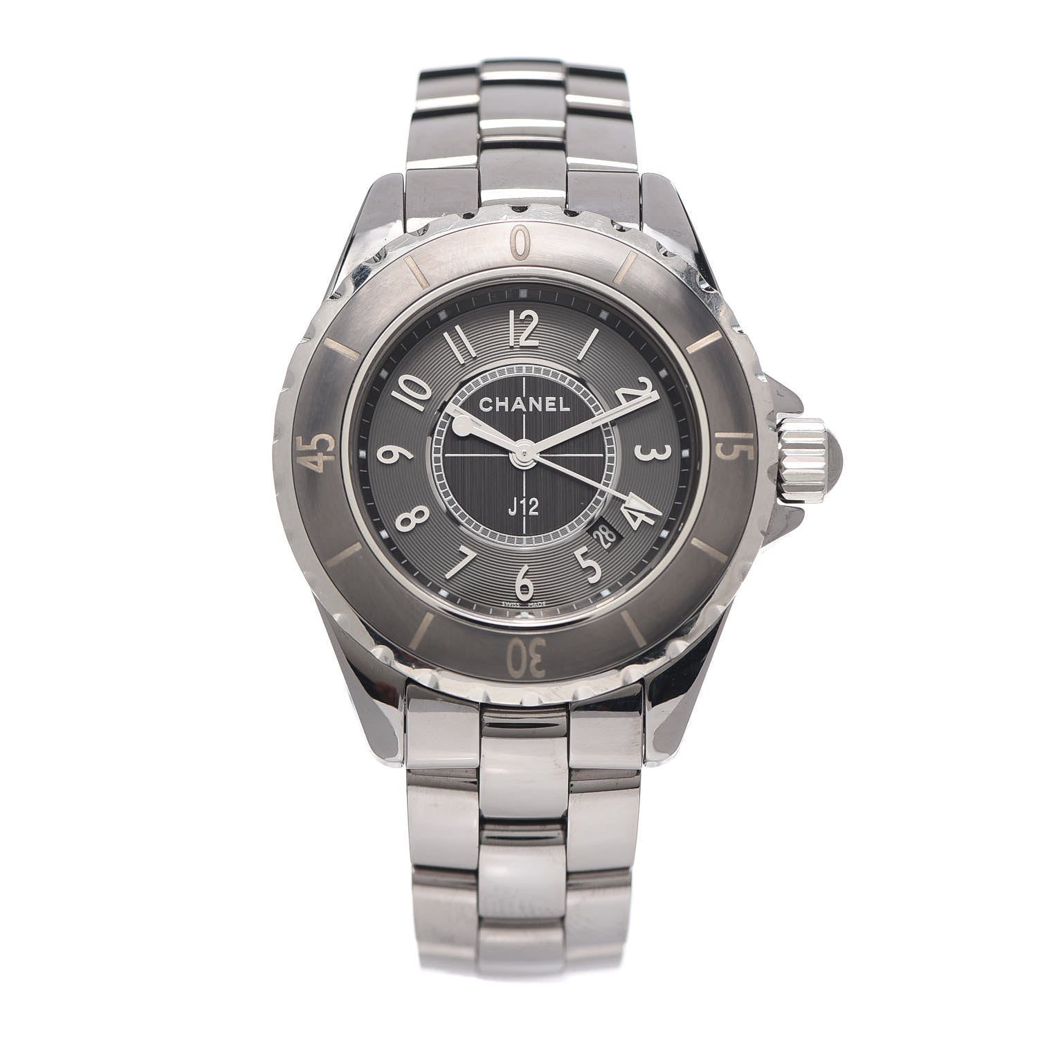 Chanel Titanium Ceramic 33mm J12 Chromatic Quartz Watch 1 of 5