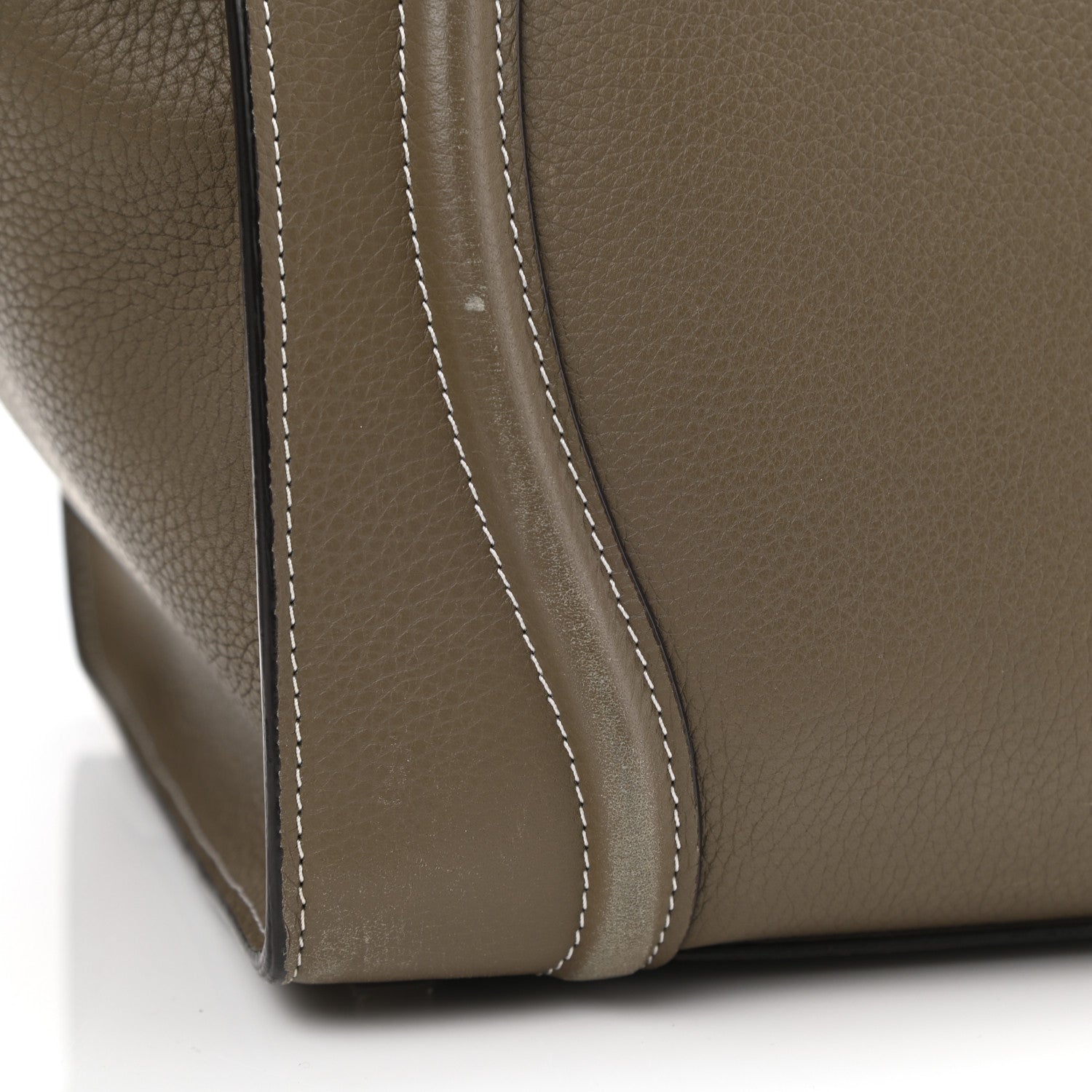 Celine Drummed Calfskin Mini Luggage Souris 14 of 14