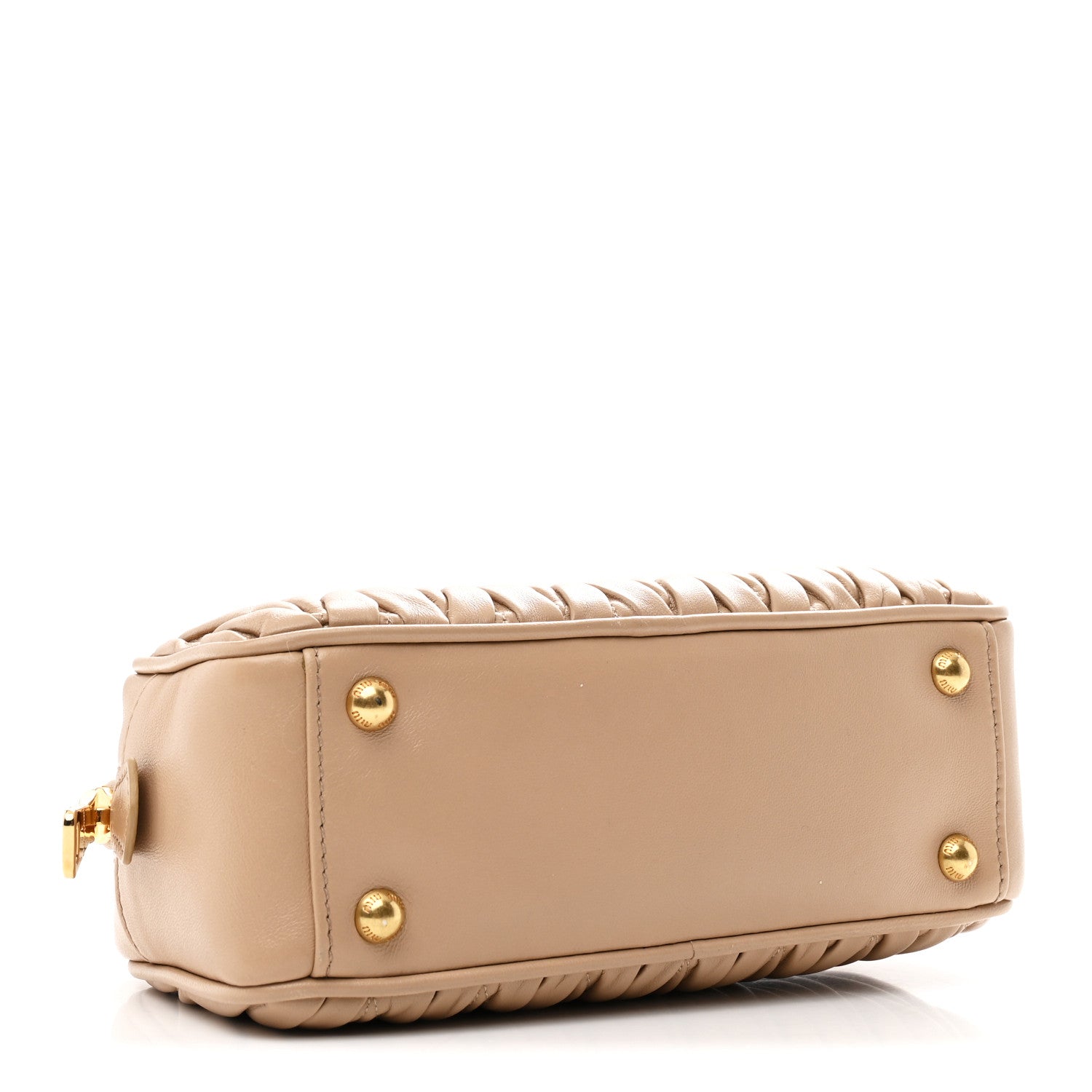 Miu Miu Nappa Matelasse Regular Arcadie Top Handle Bag Sabbia 4 of 9