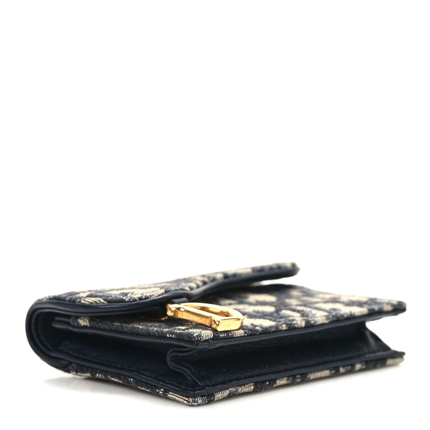 Oblique Saddle Card Holder Blue