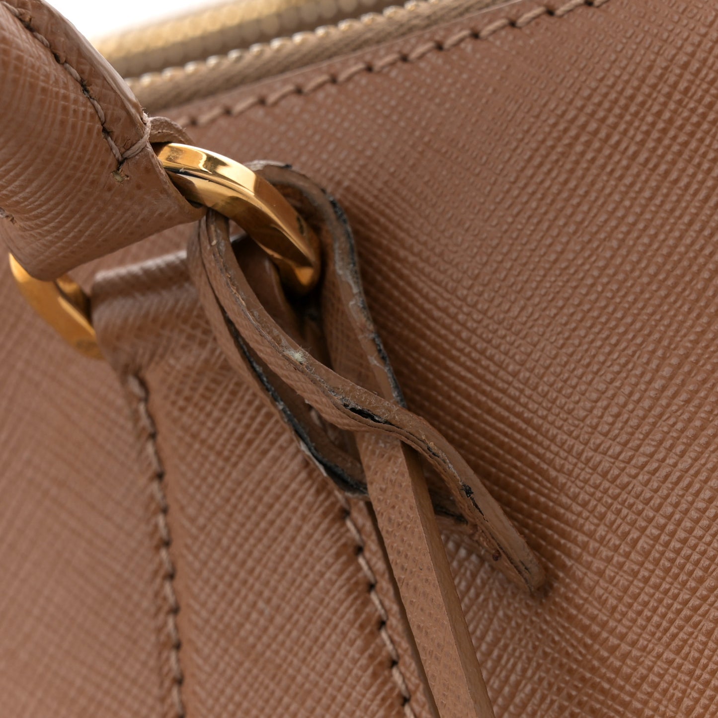 Saffiano Extra Large Galleria Double Zip Tote Caramel