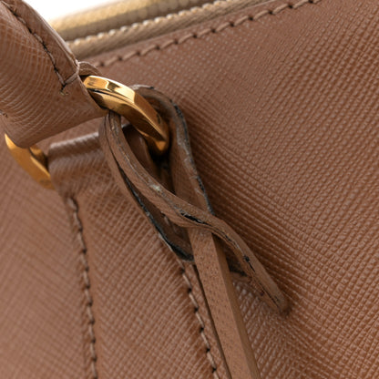 Prada Saffiano Extra Large Galleria Double Zip Tote Caramel 14 of 15