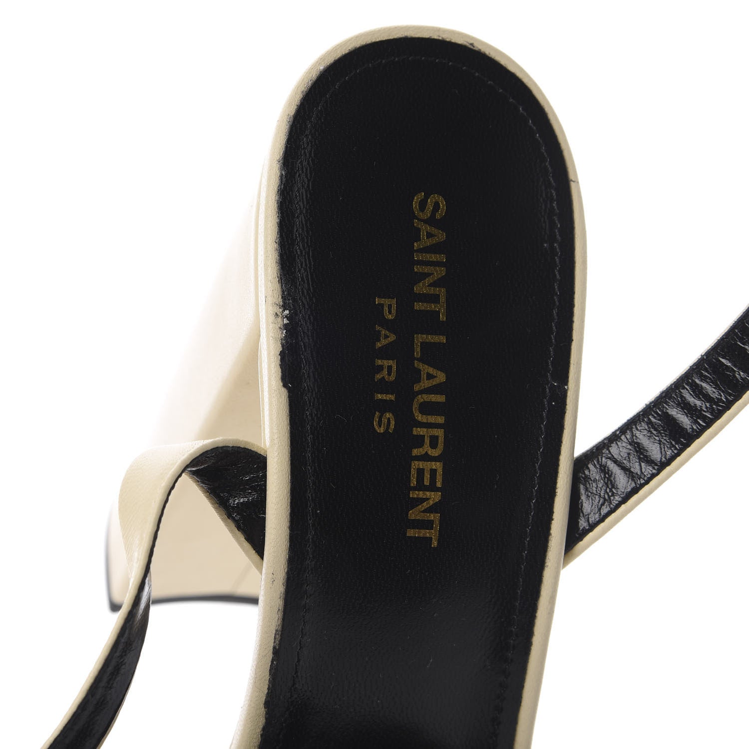 Saint Laurent Vendome Nappa Bianca 85 Platform Sandals 38 Light Cream 8 of 10