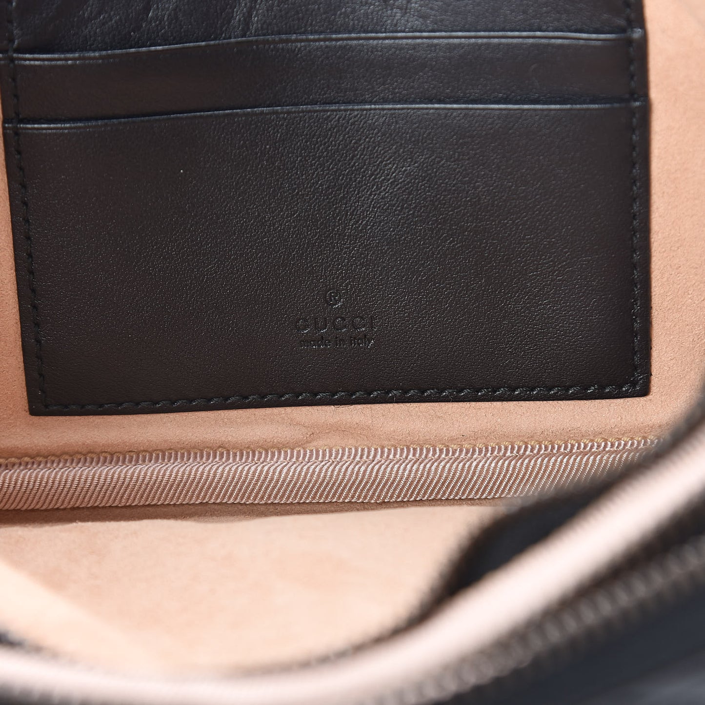 Calfskin Matelasse Mini GG Marmont Chain Crossbody Bag Black