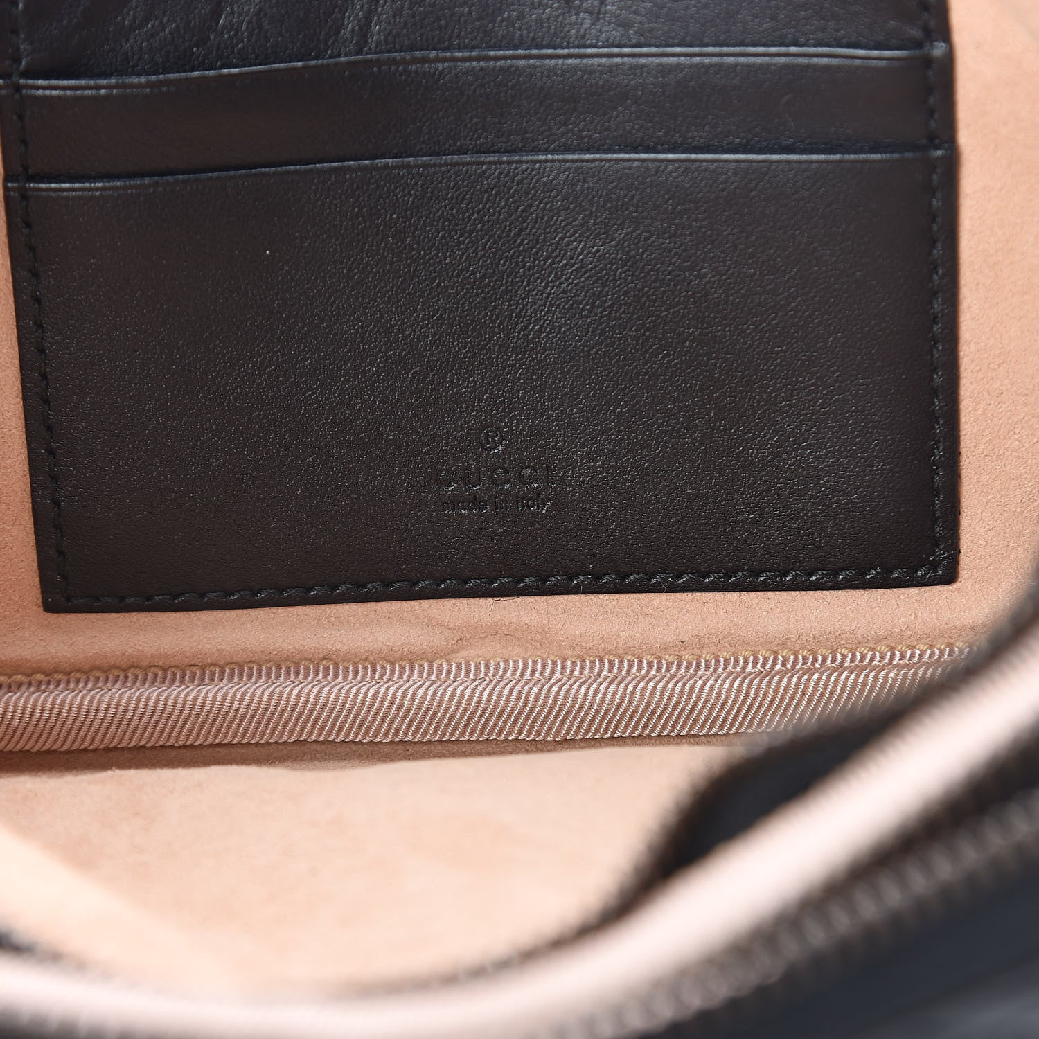 Gucci Calfskin Matelasse Mini GG Marmont Chain Crossbody Bag Black 7 of 10
