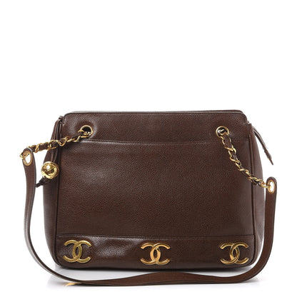 Chanel Caviar CC Shoulder Bag Brown 1 of 12