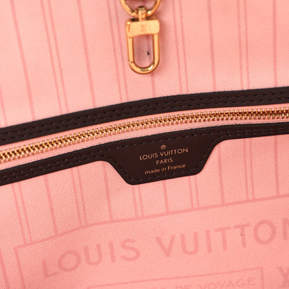 Louis Vuitton Damier Ebene Braided Neverfull MM Pink 7 of 13