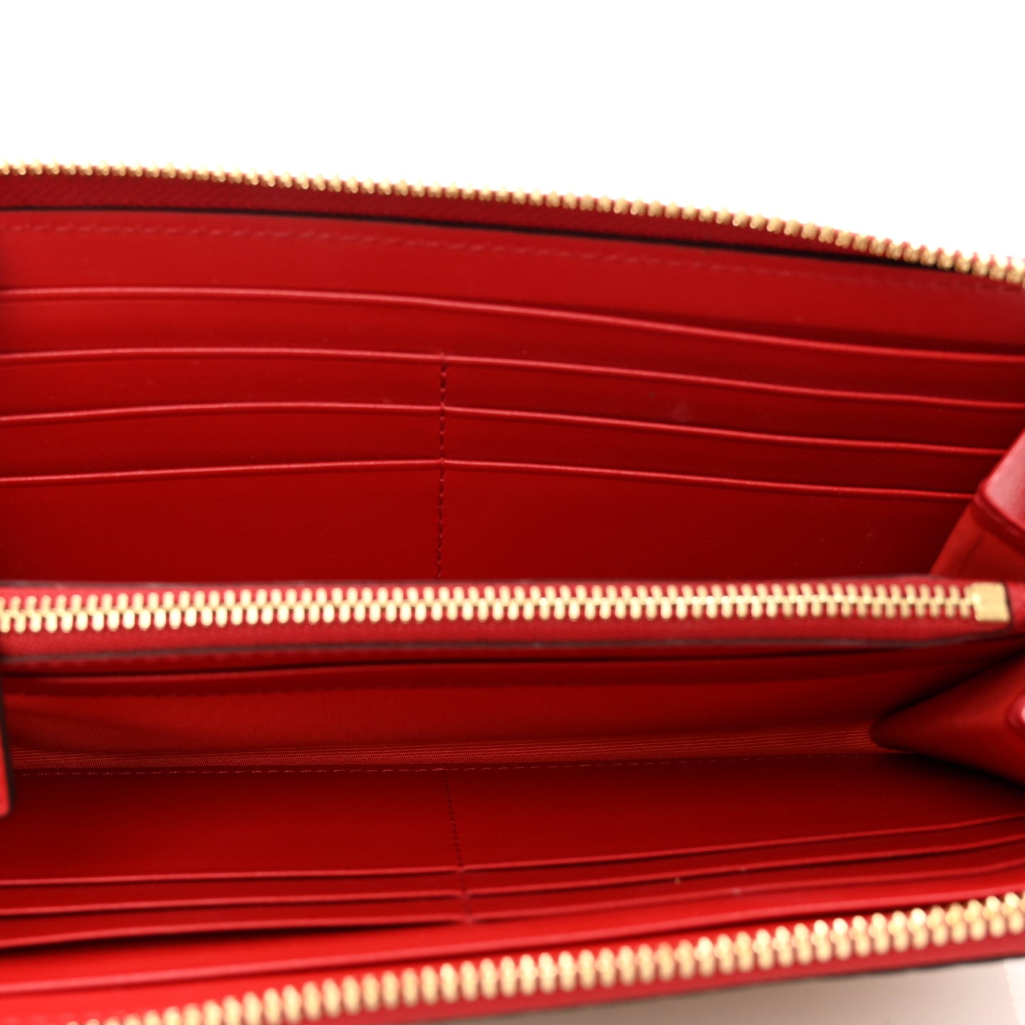 Visetos Large Zip Around Wallet Cognac Red