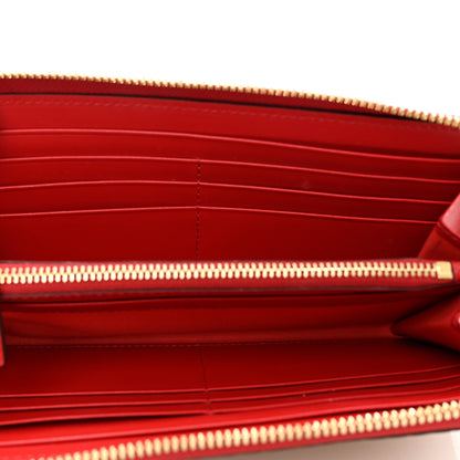 MCM Visetos Large Zip Around Wallet Cognac Red 5 of 6