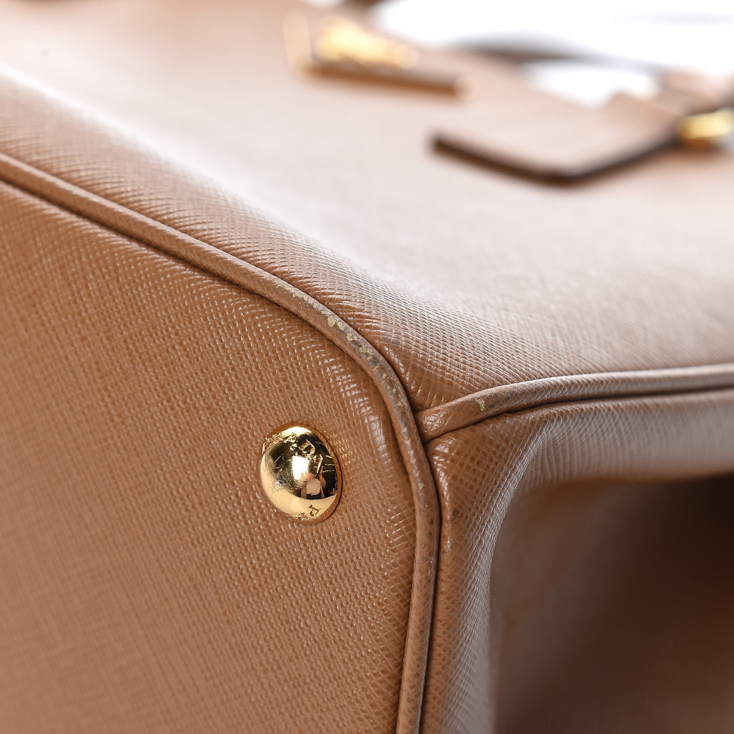 Prada Saffiano Medium Galleria Double Zip Tote Caramel 10 of 13