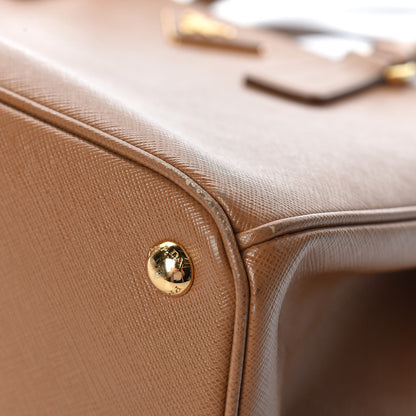 Prada Saffiano Medium Galleria Double Zip Tote Caramel 10 of 13