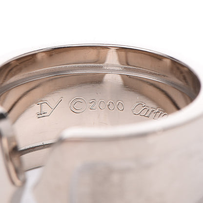 Cartier 18K White Gold 10mm Logo De Ring 50 5.25 4 of 7
