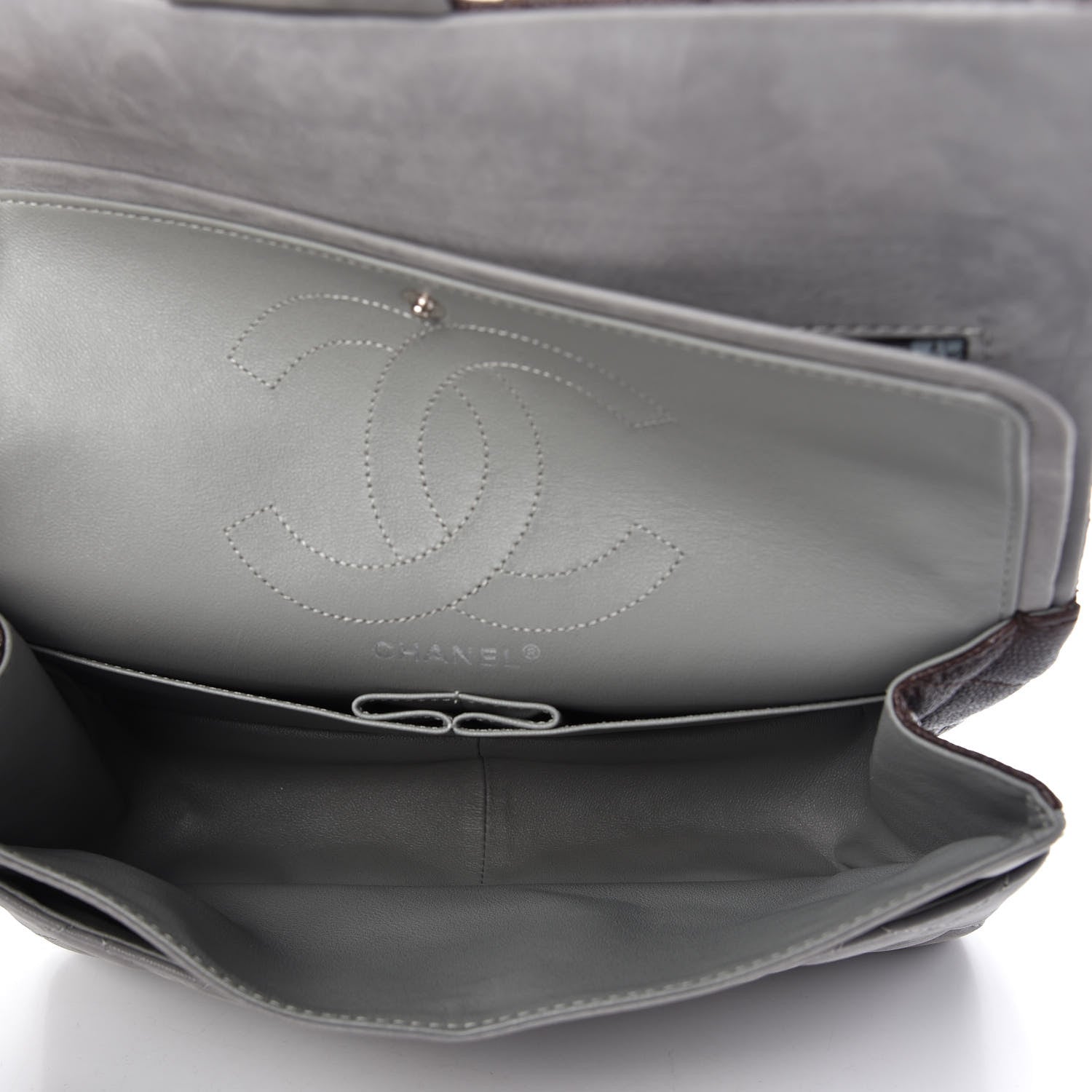 Chanel Caviar Iridescent Calfskin 2.55 Reissue 226 Flap Brown Grey 5 of 10