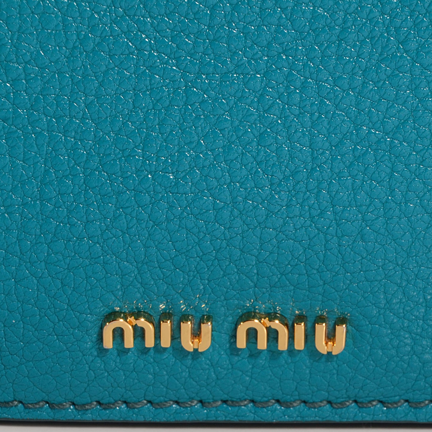 Grained Goatskin Madras Mini Crossbody Bag Turchese