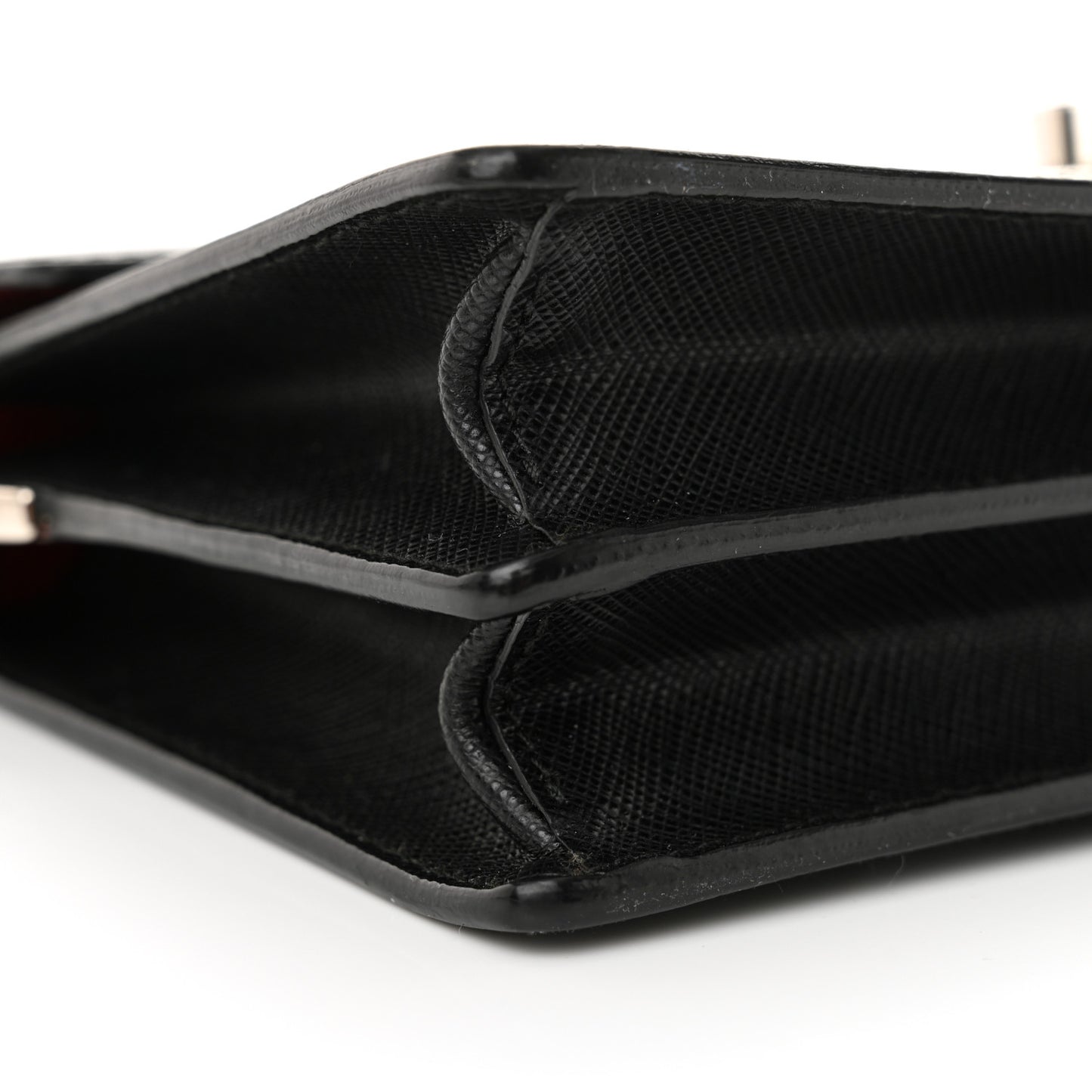 Saffiano Lux Mini Sound Crossbody Black