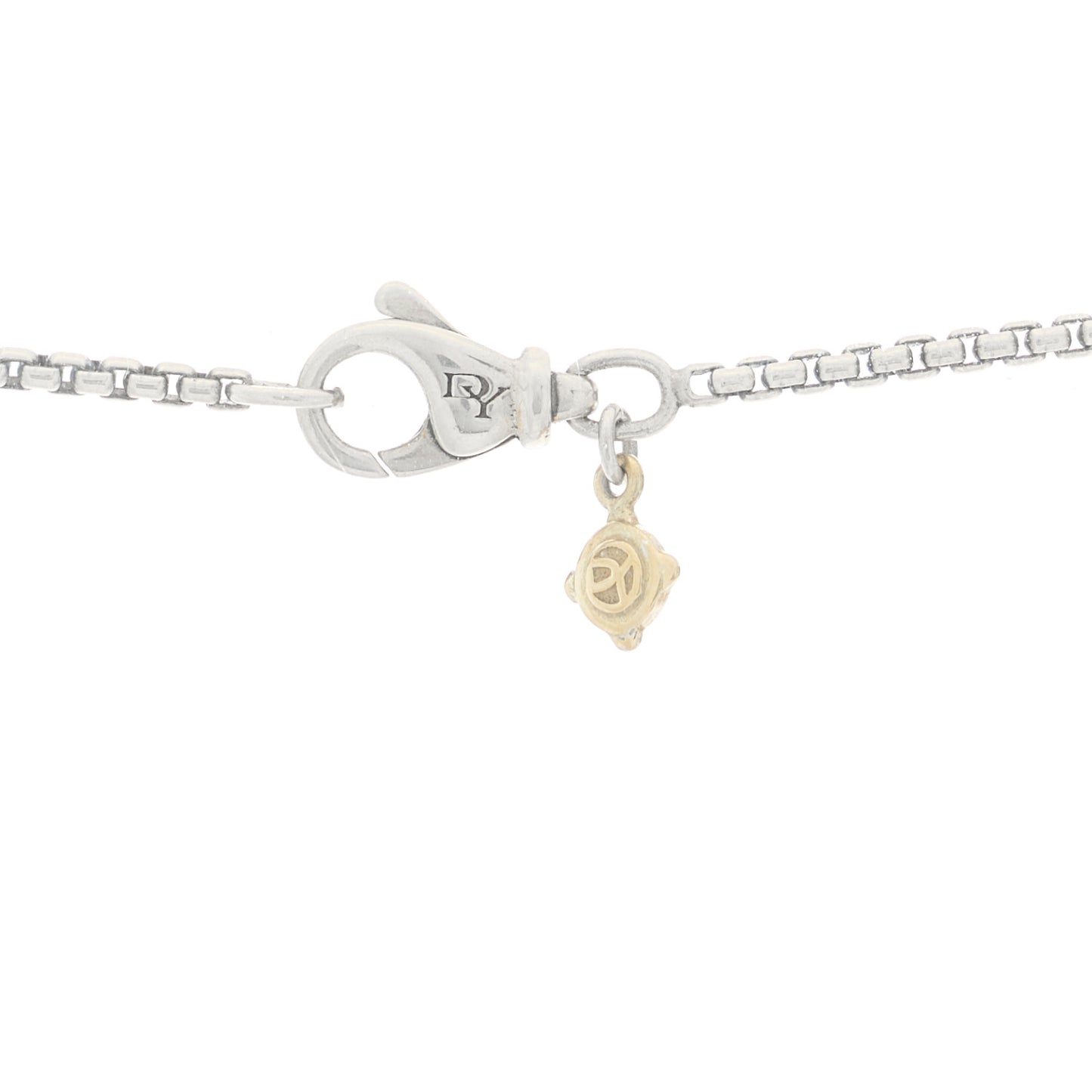 Sterling Silver 18K Yellow Gold Diamond Moon and Star Amulet Pendant Necklace