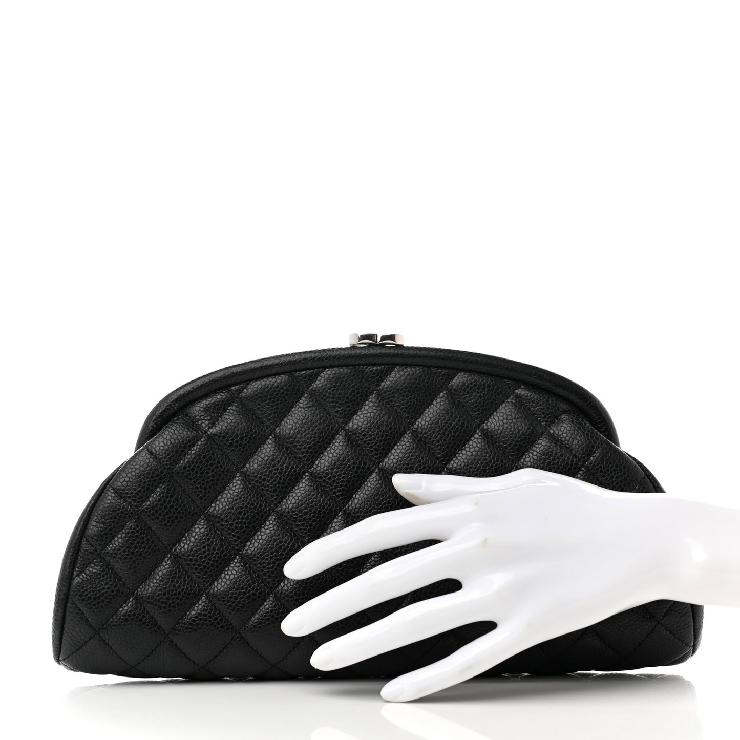 Caviar Quilted Timeless Clutch Black