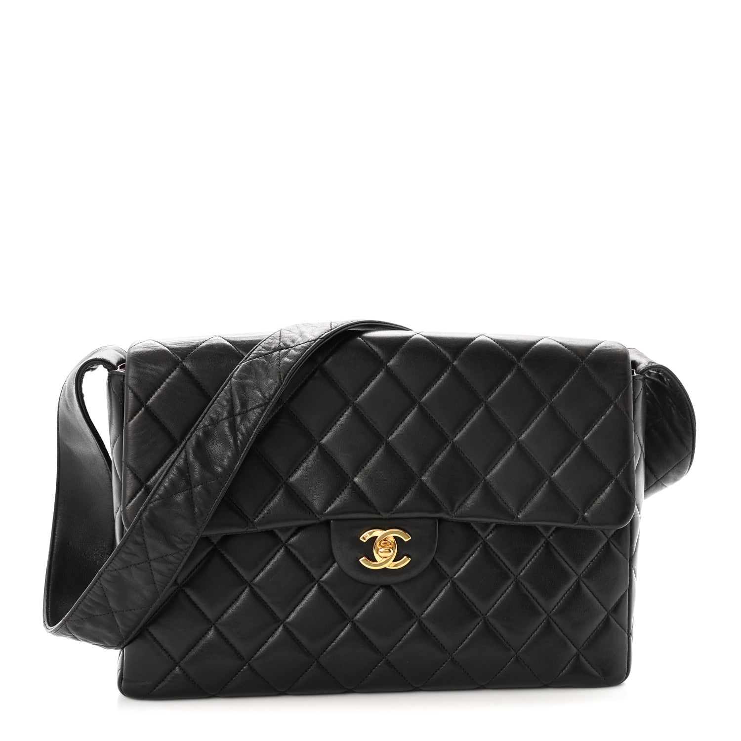 Chanel Lambskin Quilted Flap Shoulder Bag Black 1 of 11