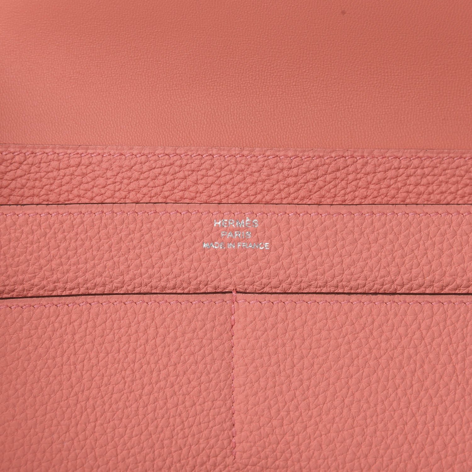 Hermes Togo Dogon Duo Wallet Rose Candy 7 of 8
